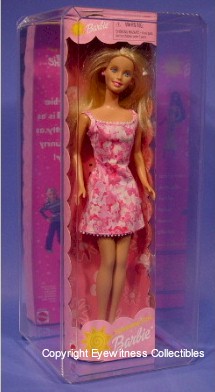 DOLL ACRYLIC DISPLAY CASE FOR 1 BARBIE SIZE DOLL IN IT'S BOX