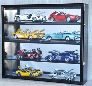 1/18 SCALE 8 CAR DIECAST ACRYLIC DISPLAY CASE - 8 FREE NAME PLATES