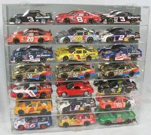 1/24 SCALE DIECAST 21 CAR ACRYLIC DISPLAY CASE - 21 FREE NAME PLATES