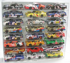 1/24 SCALE DIECAST 24 CAR ACRYLIC DISPLAY CASE - 24 FREE NAME PLATES