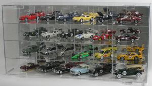 1/43 SCALE DIECAST 24 CAR ACRYLIC DISPLAY CASE - 24 FREE NAME PLATES