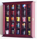 25 Shot Glass Display Case Cabinet