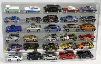 LOT OF 12 HOT WHEELS CARS ACRYLIC PLASTIC DISPLAY CASE 1/64 SCALE MATCHBOX USA 