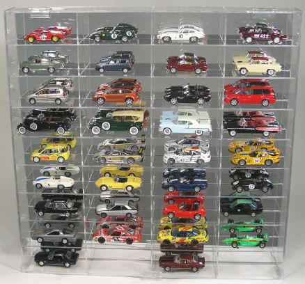 1/43 SCALE DIECAST 36 CAR ACRYLIC DISPLAY CASE - 36 FREE NAME PLATES