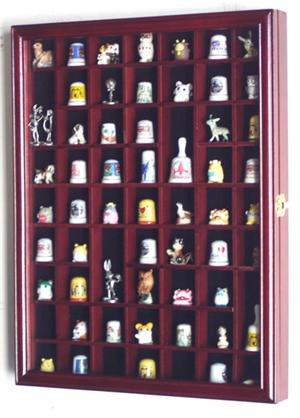59 Opening Thimble Small Miniature Display Case Cabinet