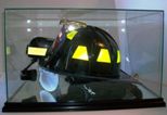 FIREFIGHTER - RESCUE HELMET GLASS DISPLAY CASE - DESKTOP