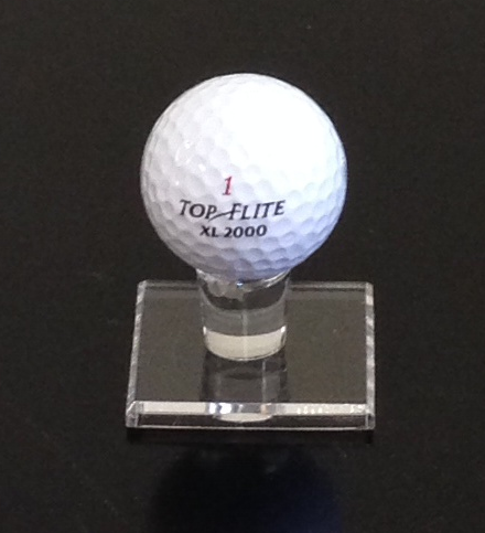 GOLF BALL ACRYLIC STAND WITH CUSTOM T-STAND AND BASE