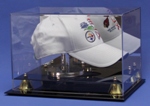 CAP / HAT ACRYLIC DISPLAY CASE FULL OPEN  - GOLD RISERS