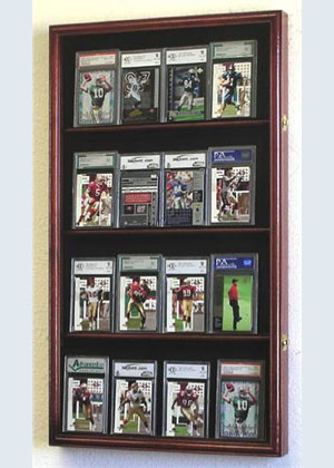 Graded 16 Sports / Trading Card Display Case Cabinet