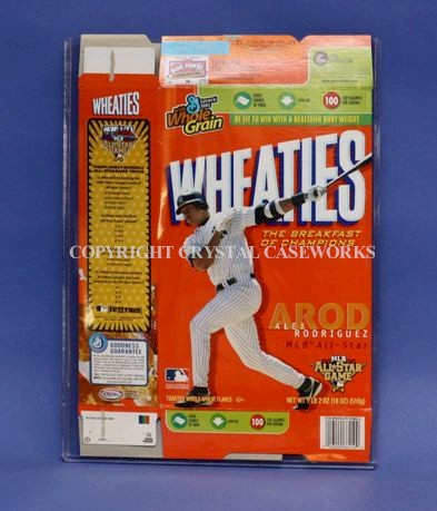 CEREAL BOX ACRYLIC DISPLAY CASE HOLDER FOR FLAT BOX