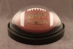 FOOTBALL  ACRYLIC DISPLAY CASE - BLACK BASE & ROUND DOME COVER