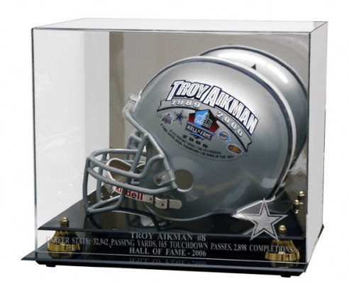 FULL SIZE FOOTBALL HELMET ACRYLIC DISPLAY CASE - LASER ETCHED