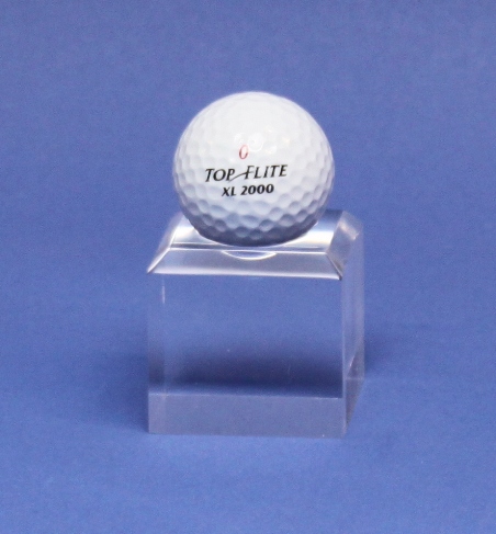 GOLF BALL DIMPLE BLOCK ACRYLIC DISPLAY STAND - TALL