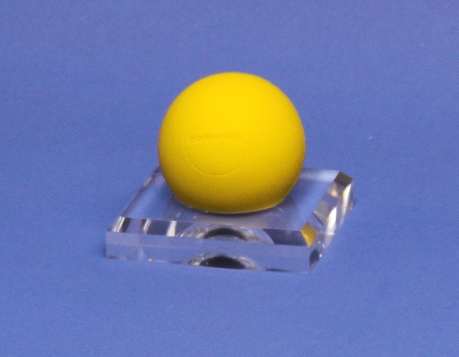 LACROSSE BALL DIMPLE BLOCK ACRYLIC DISPLAY STAND