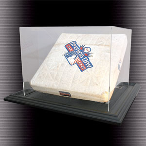 BASEBALL BASE WITH POST ANCHOR ASSEMBLY DISPLAY CASE