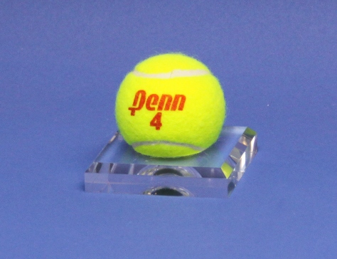 TENNIS BALL DIMPLE BLOCK ACRYLIC DISPLAY STAND