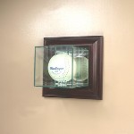 ETCHED GLASS SOFTBALL DISPLAY CASE – WALL MOUNT