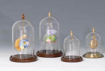 4" X 7" POCKET WATCH OR ORNAMENT DISPLAY CASE DOME